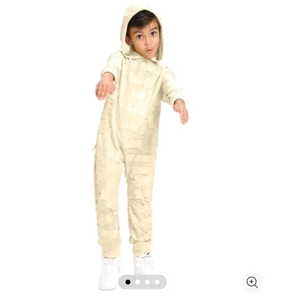 Tipsy Elves‎ Youth Mummy Costume Halloween Unisex Jumpsuit Apricot M 8-10 $49.95